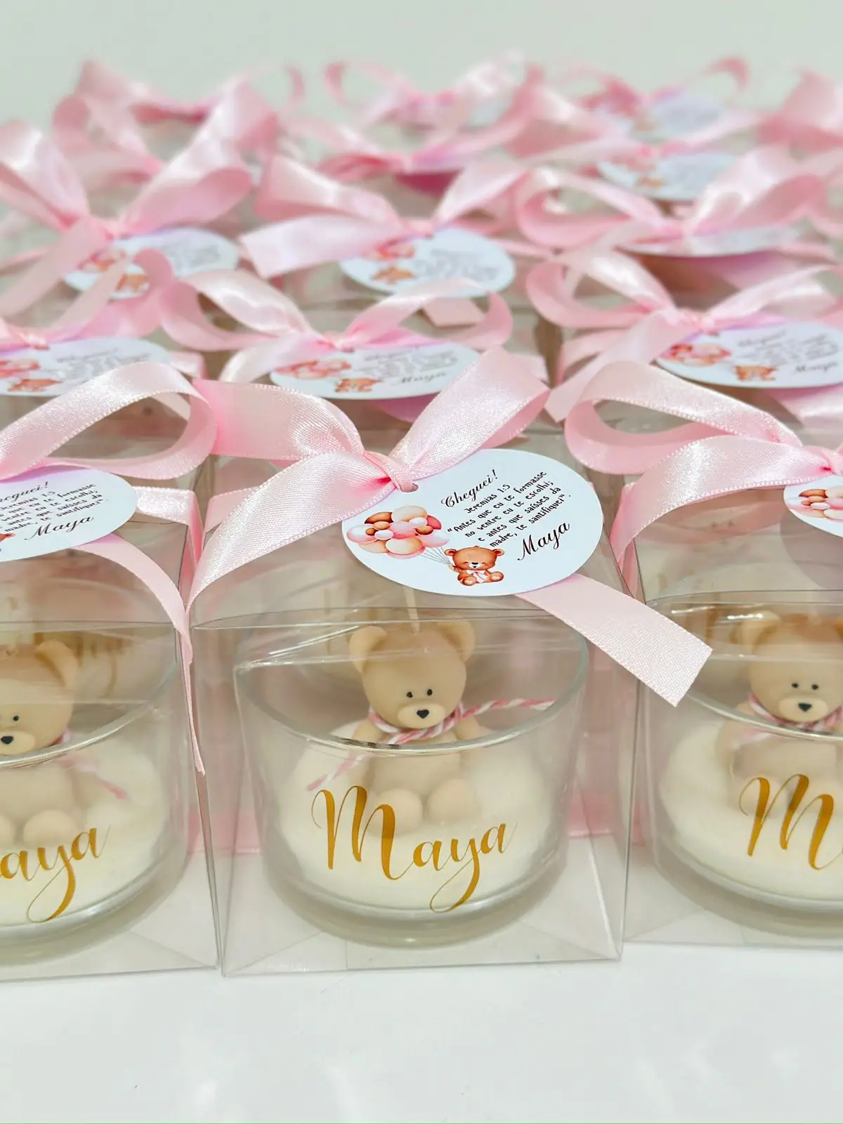 Lembrancinha Vela Ursinha no copo - essência mamãe bebê - Image 2