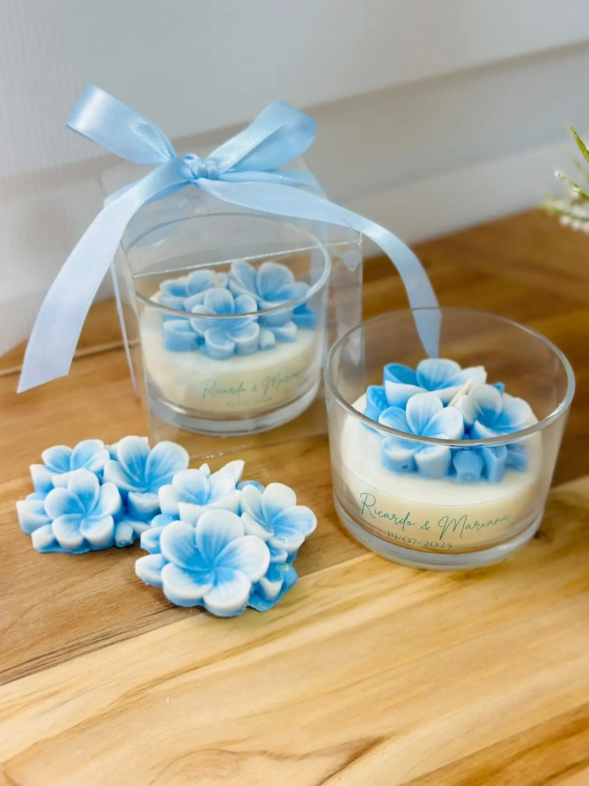 - Lembrancinha Vela de Flor no copo de vidro com caixa de acetato - escolha a cor - Image 3