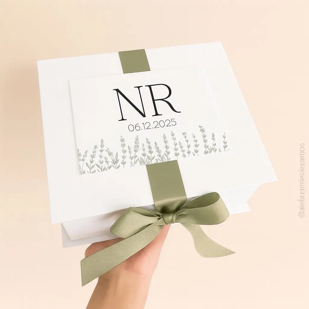 - Convite Padrinhos - Caixa Cartonada com duas xícaras personalizadas