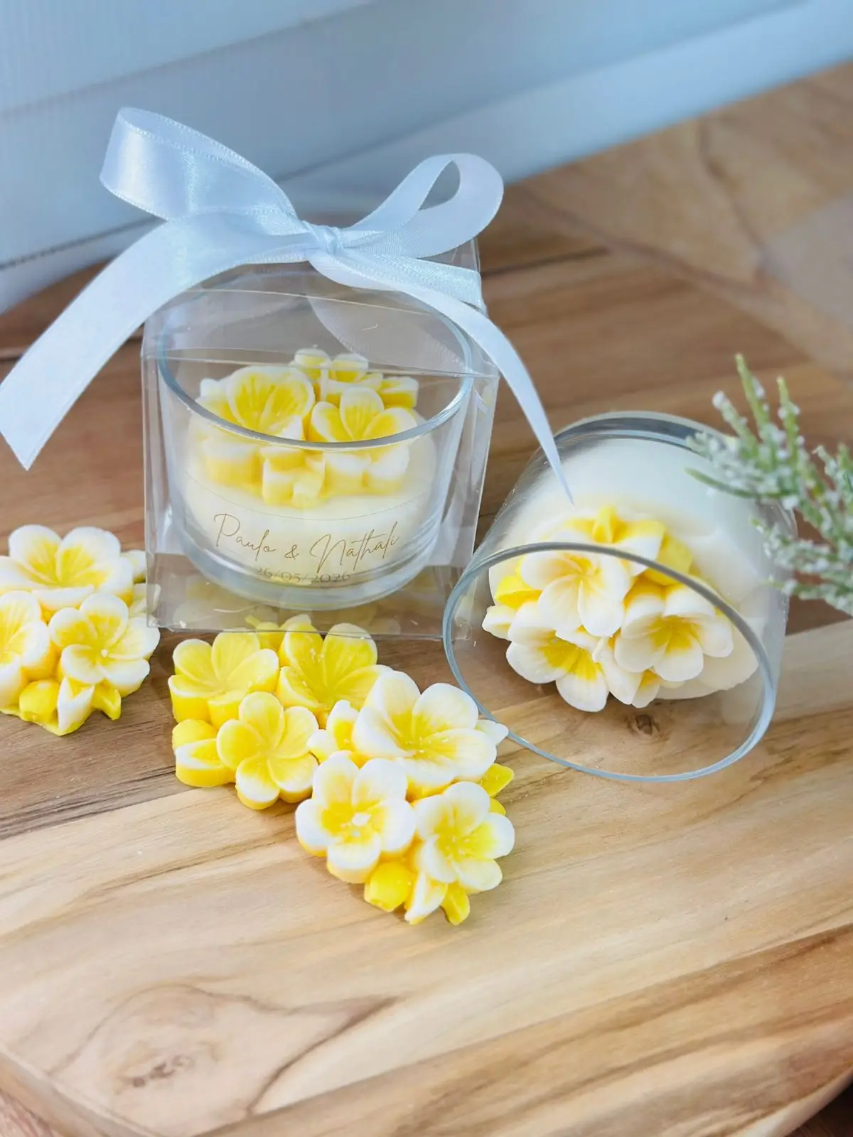 - Lembrancinha Vela de Flor no copo de vidro com caixa de acetato - escolha a cor - Image 6