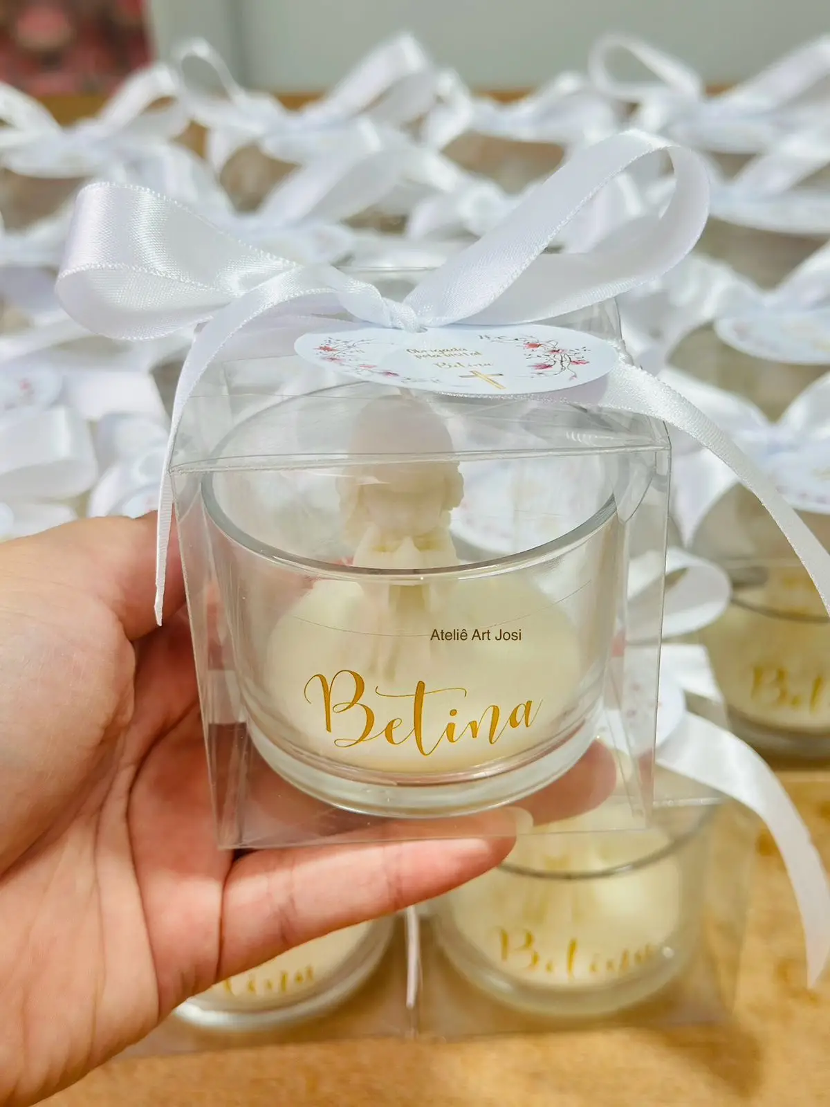Batizado - lembrancinha com vela de anjinho no copo - essência mamãe bebê - Image 2