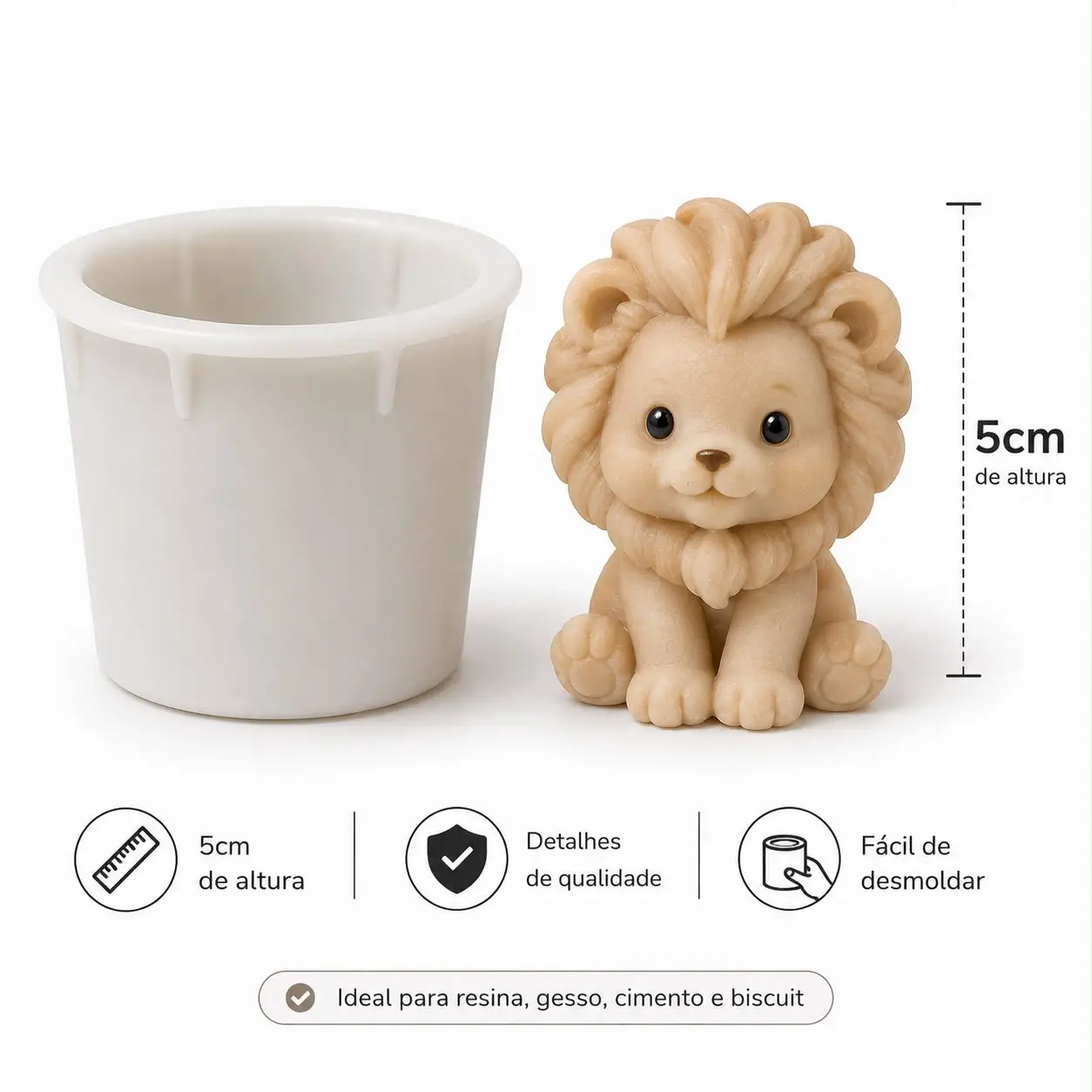 MOLDE de silicone Leão