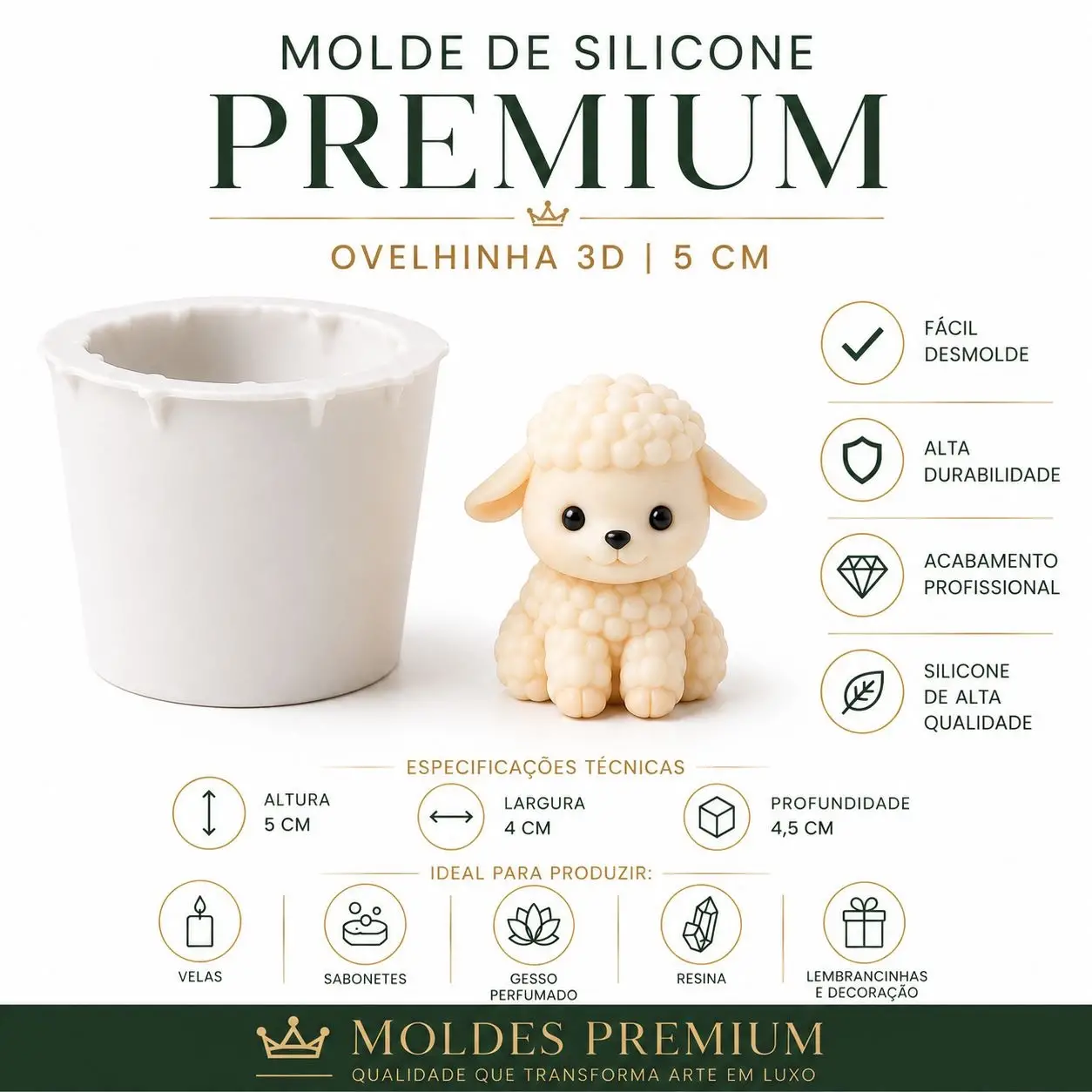 MOLDE de silicone Ovelhinha - Image 2
